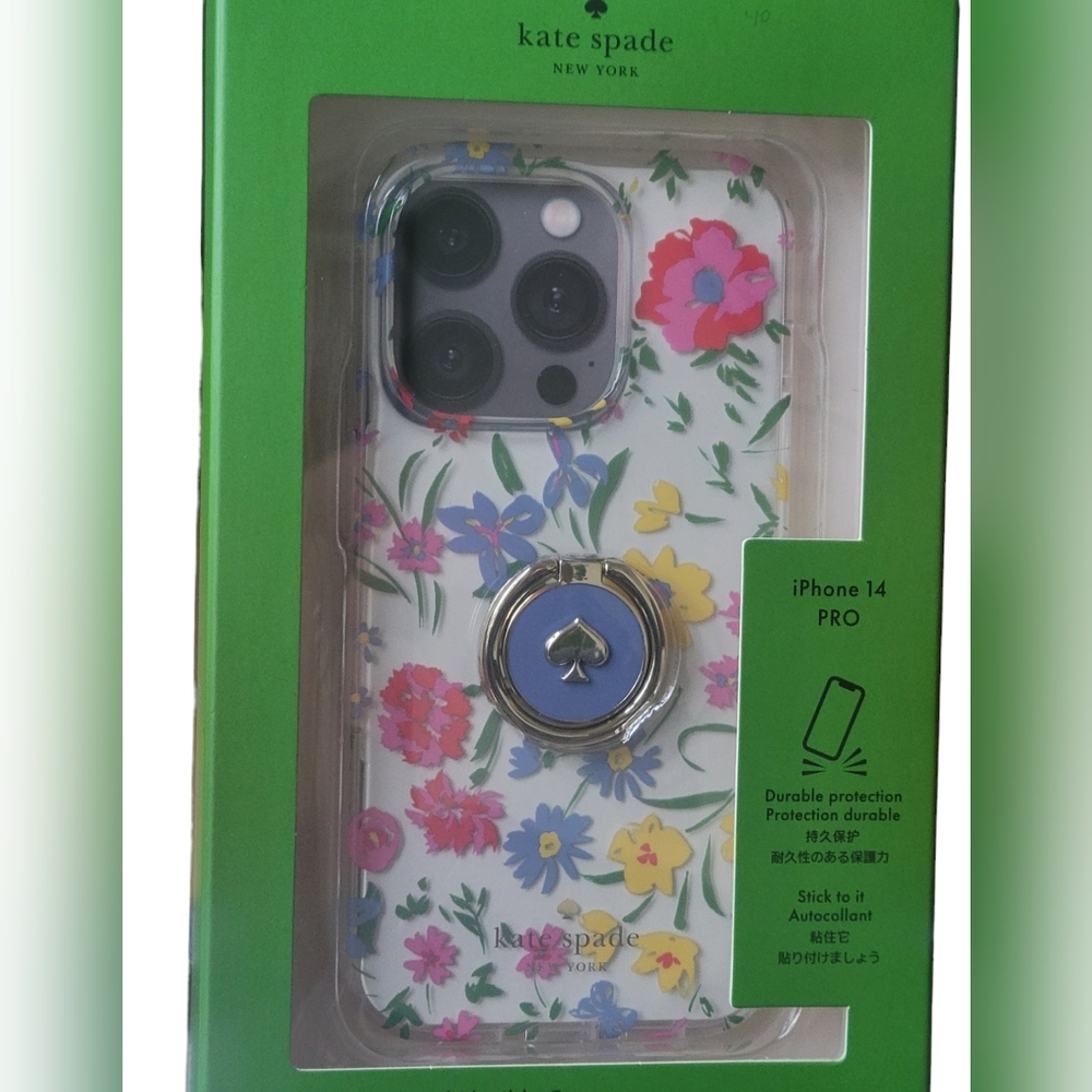 KATE SPADE iPhone 14 PRO MAX Garden Bouquet with Ring Stand phone case - Picture 2 of 2